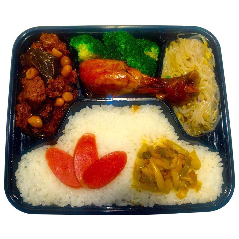 招牌鸡腿便当(两个素菜随机搭配)