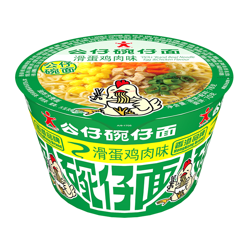 公仔碗仔面滑蛋鸡肉味36克