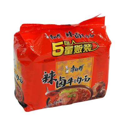 康师傅辣卤香牛肉面108克*5包